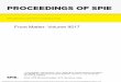 PROCEEDINGS OF SPIE · PROCEEDINGS OF SPIE Volume 9517 Proceedings of SPIE 0277-786X, V. 9517 SPIE is an international society advancing an interdisciplinary approach to the science