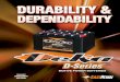 MOTIVE POWER BaTTERIEsINDUSTRIAL MOTIVE POWER BATTERIES . Available in 35-160 Ah positive models, precision-built DEKA BATTERIES provide up to 2000 Ah (at a 6-hour rate) of dependable