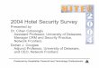 2004 Hotel Security Survey - Hospitality Net · 2004 Hotel Security Survey Presented by Dr. Cihan Cobanoglu Assistant Professor, University of Delaware, Manager CRM and Security Practice,