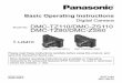 Basic Operating Instructions - Panasonic · – The following SD standard-based cards (Panasonic brand recommended) can be used. Operation has been confirmed when using a Panasonic