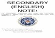 SECONDARY (ENGLISH) NOTE · 20 angkanan sahaba bayang edenton mission college 21 anguring holy trinity college of general santos cityrichelle vonne los baÑes 22 aniÑon roanne chloie