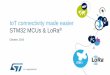 IoT connectivity made easier STM32 MCUs & LoRa · 50 IoT Driving the Next Semiconductor Growth 5 Source : ABI Research 27 billion 2019 45 billion ... 10 m 100 m 1 km 10 km Baud rate