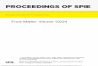 PROCEEDINGS OF SPIE...PROCEEDINGS OF SPIE Volume 10224 Proceedings of SPIE 0277-786X, V. 10224 SPIE is an international society advancing an interdisciplinary approach to the science