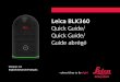 Quick Guide/ · Leica BLK360 Quick Guide/ Quick Guide/ Guide abrégé Version 1.0 English/Deutsch/Français