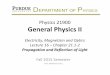 Physics 21900 General Physics IIphysics.purdue.edu/~jones105/phys21900_Fall2015/Phys21900_Lecture16.pdf · Physics 21900 General Physics II Electricity, Magnetism and Optics ... Shadows