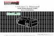 GENERATOROwner’s Manual 31Z07603 00X31-Z07-6031 …...generator is refueled or where gasoline is stored. Refuel in a well-ventilated area with the engine stopped. The muffler becomes