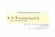 Mag. Reisinger - Projects  · Web viewritconsult. IT Consulting. Ing. Mag. Reinhard Reisinger. IT Consulting. Schillerstraße 24. A-4020 Linz. Tel. +43 699/111 99 325. eMail:r.reisinger@ritconsult.at