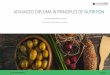 ADVANCED DIPLOMA IN PRINCIPLES OF NUTRITION · ADVANCED DIPLOMA IN PRINCIPLES OF NUTRITION Course Educators: Thomas Woods, William Eames @ShawPhotoTom BY AMANDA BRODERICK BSc ANutR