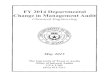 FY 2014 Departmental Change in Management Audit Austin CIM... · FY 2014 Departmental Change in Management: Chemical Engineering May 2015 BACKGROUND Chemical Engineering (CHE) was