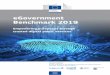 eGovernment Benchmark 2019 · countries in the southeast of Europe score below the EU28+ average of 65%. There is a gap between the leaders and laggards in eGovernment in all four