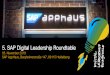 5. SAP Digital Leadership Roundtable · umfassende SAP S/4HANA Transformation auf eine geplante Verwaltungsreform einer Großstadtkämmerei trifft, dürfen neue Möglichkeiten der