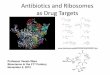 Antibiotics and Ribosomes as Drug Targetsinbios21/PDF/Fall2012/Ware_11052012.pdfChallenge to design effective new generation antibiotics • Use of structure-based drug design to develop