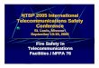 NTSP 2005 International Telecommunications Safety Conference NTSP 2005 International Telecommunications