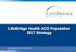 LifeBridge Health ACO Population 2017 Strategy · Call center technology and physician extenders will filter data intelligently • Algorithms will prevent “false positives” •