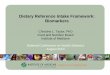 Dietary Reference Intake Framework: Biomarkers · Dietary Reference Intake Framework: Biomarkers Christine L. Taylor, PhD Food and Nutrition Board Institute of Medicine National Conference