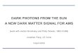 DARK PHOTONS FROM THE SUN A NEW DARK MATTER SIGNAL …jlf/research/presentations/1904ams.pdf · •If dark matter is generalized to a dark sector with its own forces, many new dark