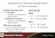 Economics & Business Department 6 form courses · 2019-01-18 · University Destinations BTEC Business Students Many of our BTEC students have gone on to study at university, start