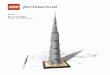 21031 Burj Khalifa - Lego...La construcción del Burj Khalifa supuso el uso de 330.000 m 3 de hormigón, 39.000 toneladas métricas de armazones de acero, 103.000 m 2 de vidrio, 15.500