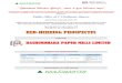Opening date for subscription: [*] Closing date for subscription: [*] … Papers Mill Ltd... · 2019-08-27 · issue price has been determined and justified by the issuer and the