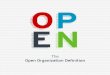 OP EN · Open Organization Deﬁnition OP EN OPEN ORGANIZA TION AMBASSADORS Our Vision We are the Open Organization Ambassadors, a group of Opensource.com community members dedicated