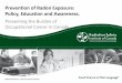 Preventing the Burden of Occupational Cancer in …...Prevention of Radon Exposure: Policy, Education and Awareness. Preventing the Burden of Occupational Cancer in Canada Natalia