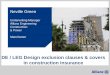 DE / LEG Design exclusion clauses & covers in construction ... · DE / LEG Design exclusion clauses & covers in construction insurance . Neville Green . Underwriting Manager Allianz