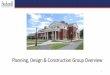 Planning, Design & Construction Group OverviewFeasibility Studies 10%. Campus Planning, Design and CADD/ Space Management 20% CADD drawings & Wayfinding Signage 10%. GIS - Utility