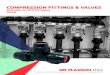 COMPRESSION FITTINGS VALVES - Plasson USA...Roscas Macho 03049 Pg. 14 Angle Seat Valve (Seal FPM) Threaded Inlet & Outlet Válvula de Asiento Angular Roscas Macho 03039 Pg. 15 Quick