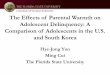 The Effects of Parental Warmth on Adolescent Delinquency ... and Intl 1.pdfBaumrind, D. (1987). A developmental perspective on adolescent risk taking in contemporary America. New Directions