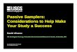 Passive Samplers: Considerations to Help Make Your Study a ... Passive Samplers: Considerations to Help