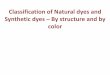 Classification of Natural dyes – By structure and by color · Classification of Natural dyes and ... less common in histology but still very useful and include Giemsa, Leishmanand