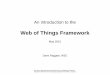 Web of Things Framework - World Wide Web Consortium · 2015-05-24 · 7/26 Web of Things Framework Expose IoT platforms and devices through the World Wide Web for a Web of Things