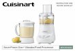 P D Blender/FoodProcessormechanical or electrical adjustment. 7. The use of attachments, other than those recommended by Cuisinart, including canning or ordinary jars not recommended