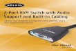 2-Port KVM Switch with Audio Support and Built-In Cabling · Congratulations on your purchase of this Belkin 2-Port KVM Switch with Audio Support and Built-In Cabling (the Switch)