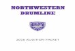 2016 AUDITION PACKET - Northwestern University...Cadence Excerpt xInstead of an etude, a portion of the cadence will be required. xPlease prepare Measures 5-23 of the Traditional cadence