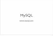 MySQL · PDF file • Connector/ODBC (MyODBC): MS Access to MySQL server, ... • Use a ﬁxed-length row storage format, no BLOB nor TEXT ... • Execute DELETE or TRUNCATE TABLE,