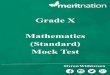 Grade X Mathematics (Standard) #GrowWithGreen Mock Test · 2019-12-31 · of 1 mark each, two questions of 2 marks each, three questions of 3 marks each, and three questions of 4