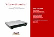 ViewSonic · ViewSonic PJ755D 5 Introduction Product Features This product is an XGA single chip 0.7” DLPTM projector. Outstanding features include: * True XGA, 1024 x 768 addressable