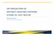 OPTIMIZATION OF DISTRICT HEATING SYSTEMS · 2020-02-03 · Optimization of District Heat Systems – Steam vs. Hot Water istrict Heat System Brief History and D Advantages Heating