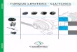 TORQUE LIMITERS - CLUTCHES€¦ · 6 TORQUE LIMITERS (SAFETY COUPLINGS) - CLUTCHES: selec on and assembly SUMMARY CHARACTERISTICS FRICTION TORQUE LIMITERS BALLS OR ROLLERS TORQUE