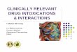 CLINICALLY RELEVANT DRUG INTOXICATIONS & INTERACTIONS intoxication.pdf · Decontamination (General principles) surface decontamination skin, eyes-remove contaminated clothing, rinse
