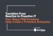 Transition From Reactive to Proactive IT Four Ways ITSM ...EBOOK... · An ITSM tool with incident prediction allows the help desk manager to pull data related to specific incidents