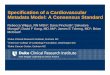 Specification of a Cardiovascular Metadata Model: A Consensus … · 2019-02-07 · -SDTM standard for FDA submission - Controlled Terminology alignment - CRF templates - Stds adoption