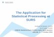 The Application for Statistical Processing at SURS · 2017-11-03 · The Application for Statistical Processing at SURS Andreja Smukavec, SURS Rudi Seljak, SURS UNECE Statistical