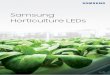 Samsung Horticulture LEDs · 2018-11-21 · The spectral engineering wavelengths produced by LED lighting are playing an important role in enhancing plant growth and development