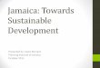 Jamaica: Towards Sustainable Development...Paradigm Shift •Deliberate change in development paradigm •To move away from piece-meal, sector focussed, reactive planning (not sufficiently