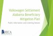 Volkswagen Settlement Alabama Beneficiary Mitigation Plan...complaint which alleged that VW violated the Clean Air Act by installing software in approximately 590,000 model year 2009-2016