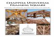 Chappell Universal Framing Squarevalley rafters, 3) the side cuts for the hip or valley and jacks rafters, 4) the difference in length for jack rafters for 2 spacings, 16 and 24 inches,