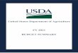 USDA FY 2021 Budget Summary · 2020-02-12 · This publication summarizes the fiscal year (FY) 2021 Budget for the U.S. Department of Agriculture (USDA). Throughout this publication