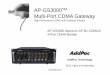 Multi-Port CDMA Gateway - · PDF file Multi-Port CDMA Gateway High Performance CDMA VoIP Gateway SolutionHigh Performance CDMA VoIP Gateway Solution AP-GS3000 based on AP-N1-CDMA4I